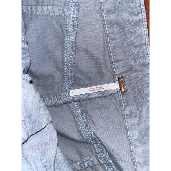 NWT Free People Pearl Blue High Time Kick Flare Mid Rise Slim Fit Pant Women siz - Picture 8 of 12